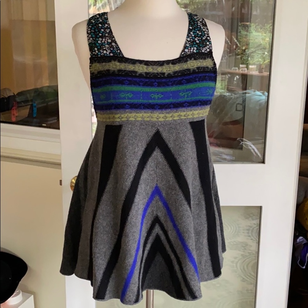 Free people tank top baby doll mini dress